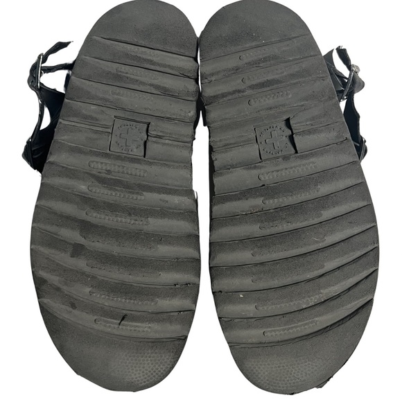 Dr. Martens Voss Black Hydro Leather Platform Sandals Shoes Open Toe Size 7 - Picture 8 of 12